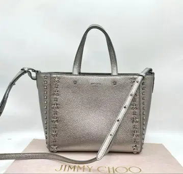 JIMMY CHOO 실버 스터드 숄더백 가격 인하! Xmas