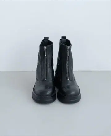 jumelle 지퍼 부츠 센터 지퍼 통굽 블랙