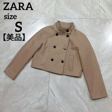 [ 새상품급 ] 자라 ZARA 더블 브레스트 숏 자켓 베이지 S