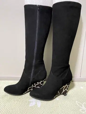 MEDA 천연 가죽 스웨이드 롱 부츠 23.5cm 일본제