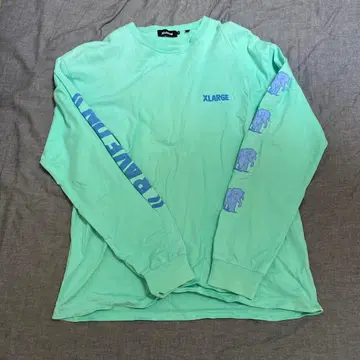 XLARGE 민트 그린 긴팔 티셔츠