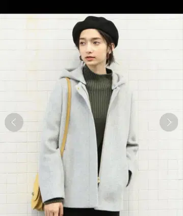 UNITED ARROWS 그레이 후드 부착 자켓 S