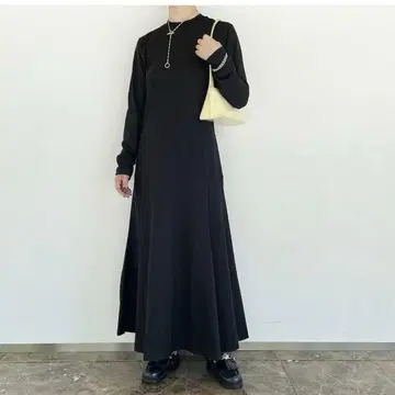 ASTRAET 블랙 롱 원피스