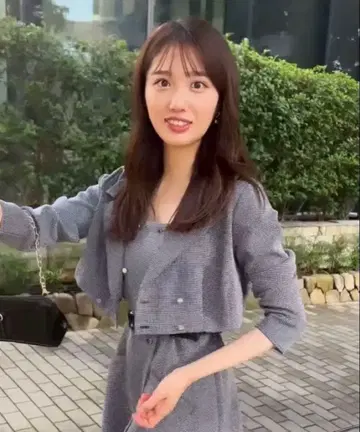 롱 자켓 원피스 그레이