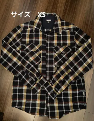 [ USED ] patagonia XS 체크 셔츠 긴팔 울 네이비