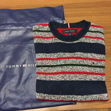 TOMMY HILFIGER 스트라이프 니트 스웨터 M