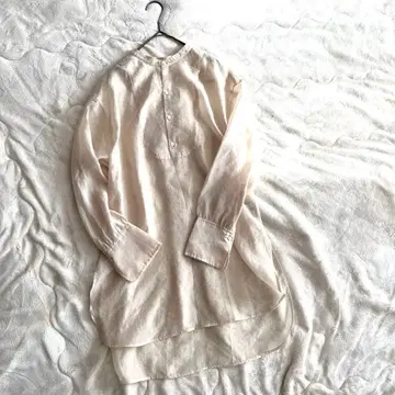 Spick & Span 시스루 베이지 긴팔 셔츠