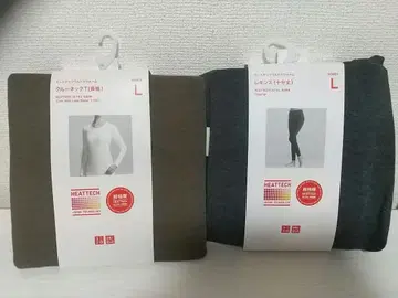 유니클로 히트텍 울트라 웜 크루넥 레깅스 충분한 길이 L 새상품