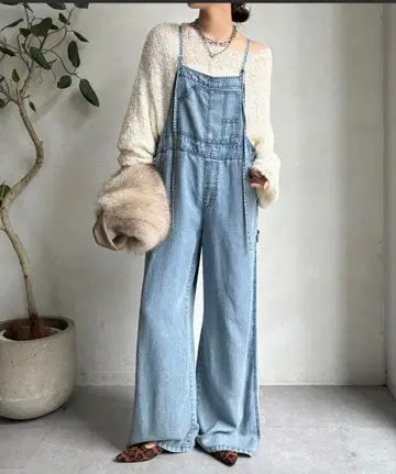 Doudou 라이트 블루 데님 오버롤