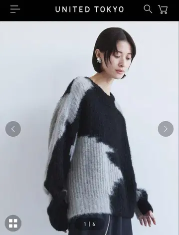 UNITEDTOKYO 랜덤 모티브 모헤어 니트