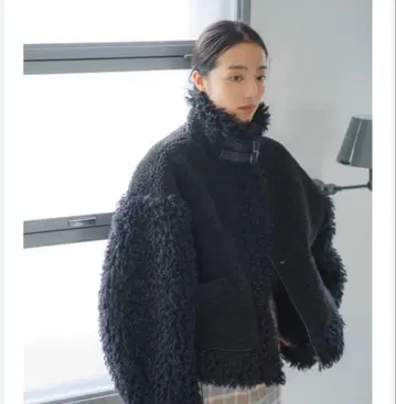 ungrid 보아 콤비 무스탕 블루종 아우터