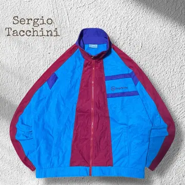 Sergio Tacchini 짧은 기장 빈티지 플리스 자켓 구제 의류