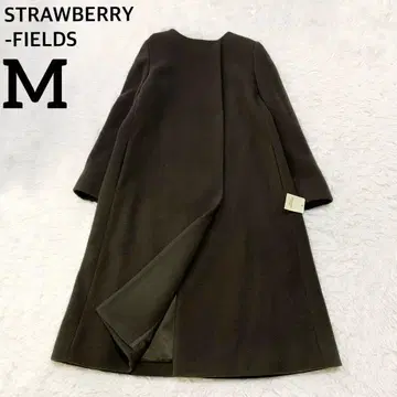 [ 미사용 택 포함 ] 스트로베리 필드 노카라 울 롱 코트