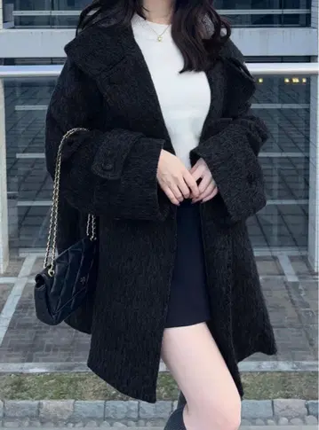 옷깃 2Way 샤기 코트[al266]