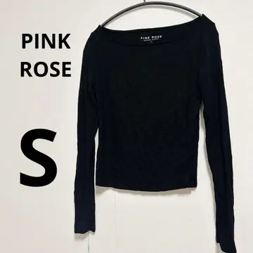 PINK ROSE 블랙 긴팔 T셔츠 S 여성용