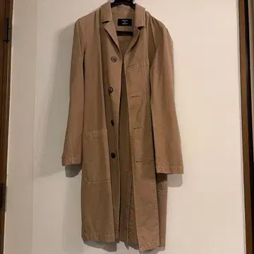 주카 남성용 트렌치 코트 베이지