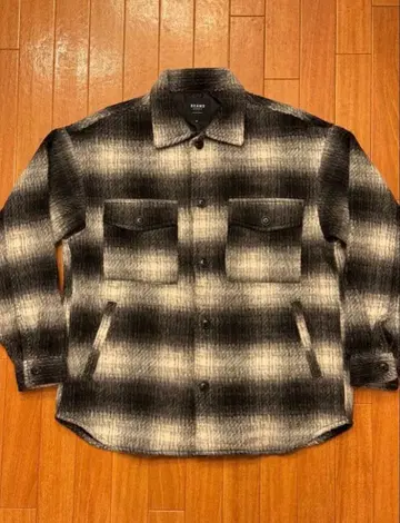 BEAMS HEART 플란넬 체크 셔츠 자켓