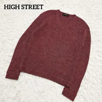 HIGH STREET 하이스트릿 V넥 니트 스웨터 알파카 혼방
