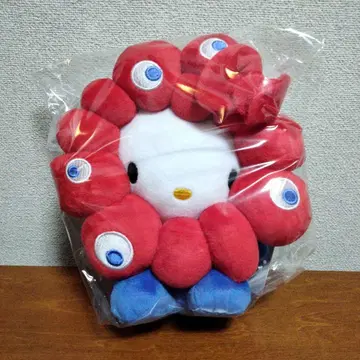 만박 산리오 먀쿠먀쿠 변신 봉제 인형 M 빨간 리본 헬로키티