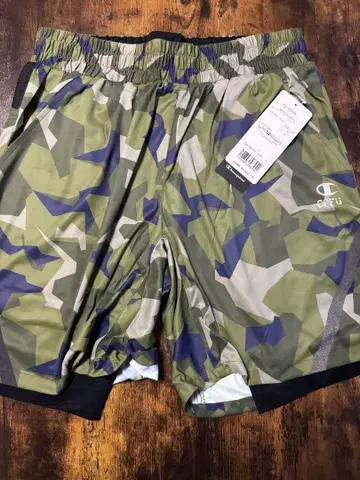 [ 미사용 새상품 ] Champion CPTU 카모플라쥬 숏팬츠 L