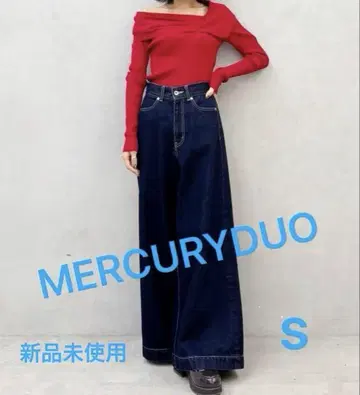 [ 미사용 새상품 ] MERCURYDUO 플레어 풀렝스 데님 데님 팬츠