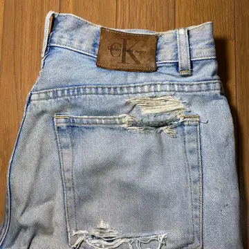 Calvin Klein Jeans 스트레이트 데님 라이트 블루