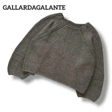 GALLARDAGALANTE 알파카 혼방 숏 로우게이지 니트