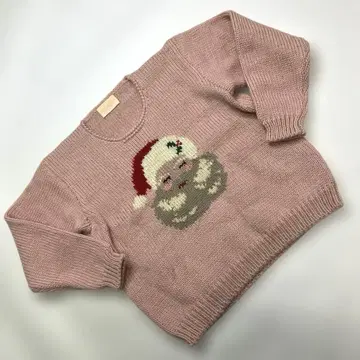 핑크하우스 핑크 산타 편직 니트