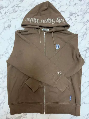 MBS 브라운 집업 후드티