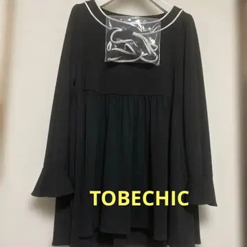 블랙 긴팔 셔츠 사이즈 40 플레어 슬리브 M