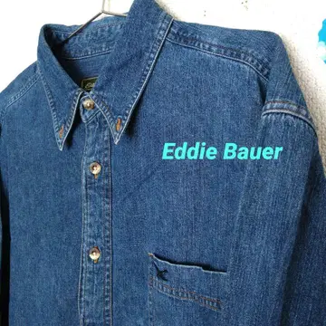 Eddie Bauer 데님 셔츠 버튼 다운 L 사이즈