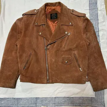 80s 빈티지 더블 스웨이드 가죽 자켓 크롭 기장