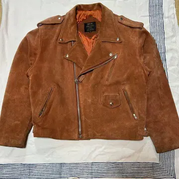 80s 빈티지 더블 스웨이드 가죽 자켓 크롭 기장