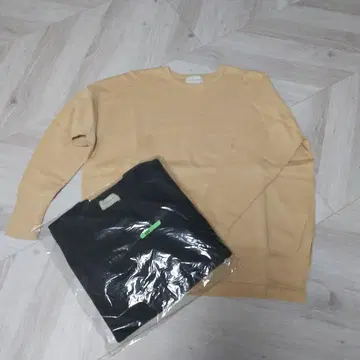 UNITED ARROWS 긴팔 니트 블랙 카멜 2개 세트