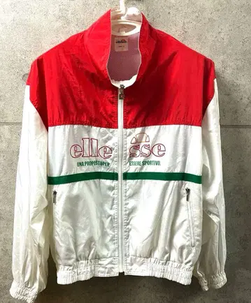 ellesse 점퍼 화이트 빨흰 경량 얇은 소재 sizeO