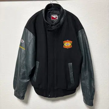 CANADA SPORTSWEAR 울 가죽 자켓