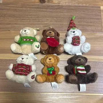 크리스마스 봉제 인형 6체 세트