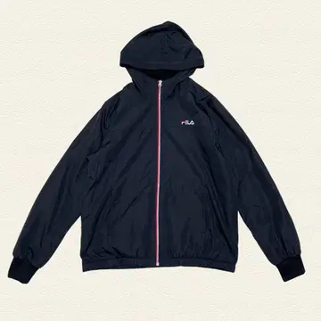FILA 휠라 후드 부착 블랙 점퍼 아우터 L