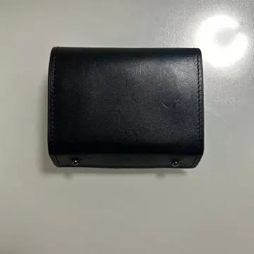MODIKO 블랙 가죽 접이식 지갑