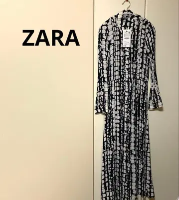 [ 미사용 ] ZARA 자라 프린트 롱 원피스 XS