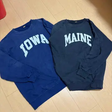 Iowa & Maine 프린트 맨투맨 2세트