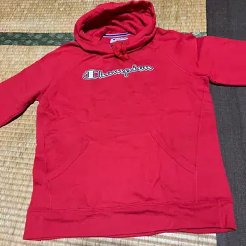 Champion 레드 후드티 US-M 사이즈