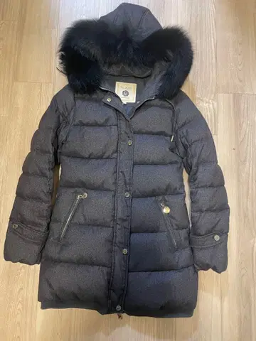 라모드 다크 그레이 다운 자켓 퍼 포함