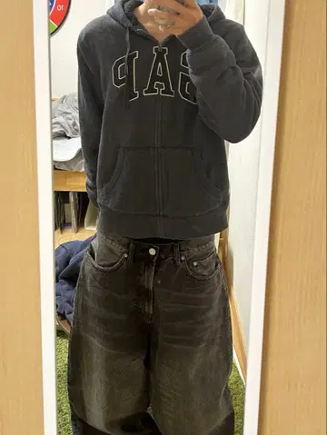 gap 지퍼 후드티