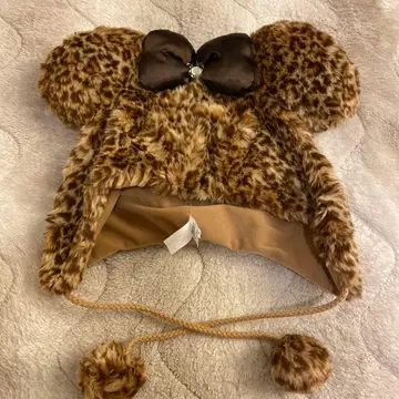 미니 마우스 팬캡 레오파드 무늬