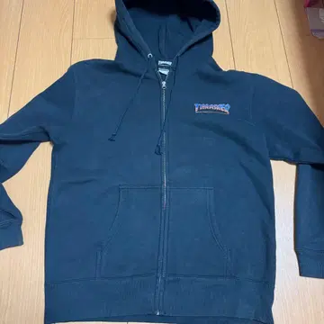 THRASHER 블랙 속기모 후드티 L 사이즈