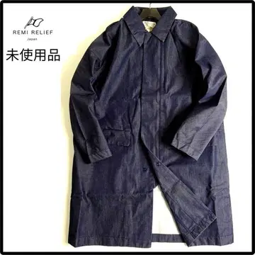 새상품 REMI RELIEF(레미 릴리프) 3 레이어 데님 스텐카라 코트