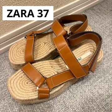 ZARA 브라운 샌들 37