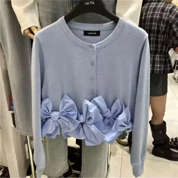 리본 모티브 가디건
