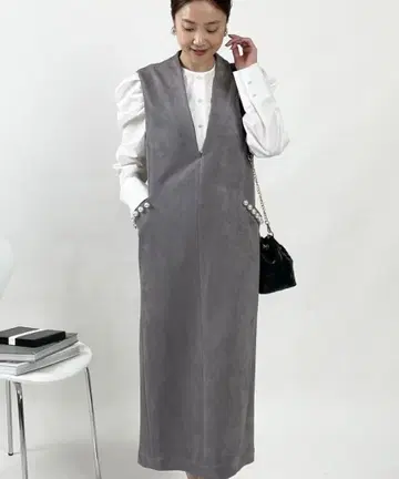 PICCIN PERLA 피칭 페를라 포켓 펄 오버롤 스커트